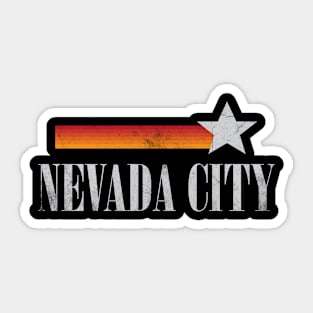 Nevada City California Vintage-Style Sticker